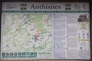 Plans des promenades près du gîte Casa Lea à Anthisnes